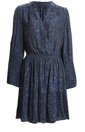 knee length dresses for ladies Plus Size Satin Long Sleeve Ruffle Mini Dress In Navy Blue