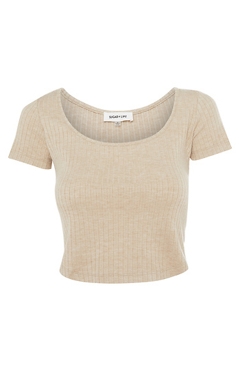 Cropped Short Sleeve Tee Slide 1
