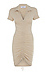 Collared Front Ruching Rib Dress Thumb 1