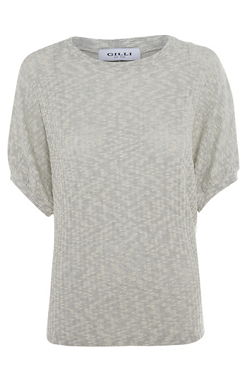 Short Sleeve Textured Top Slide 1