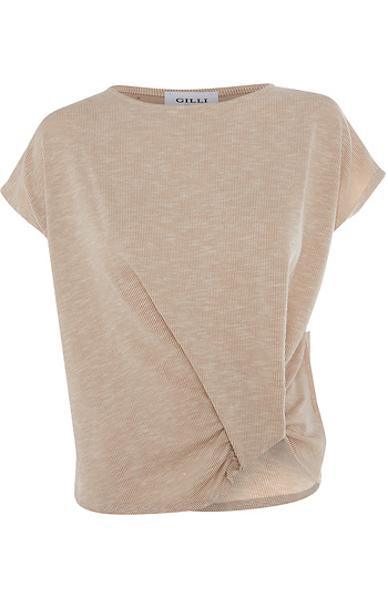 Short Sleeve Side Twist Top Slide 1