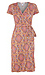 Short Sleeve Printed Wrap Dress Thumb 1