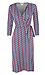 Printed Faux Wrap Dress Thumb 1