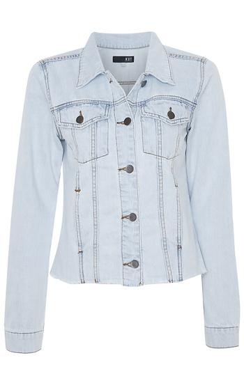 KUT from the Kloth Denim Jacket with Frayed Hem Slide 1