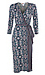 Printed Faux Wrap Dress Thumb 1