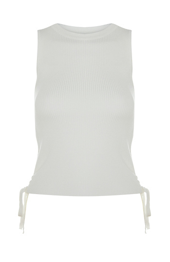Ruched Side Knit Tank Slide 1