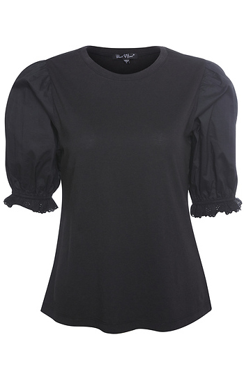 Velvet Heart Short Puff Sleeve Top Slide 1