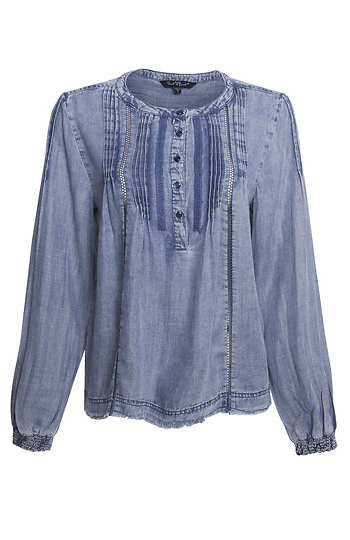 Velvet Heart Half Placket Blouse Slide 1
