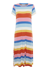 Striped Midi Dress Slide 1