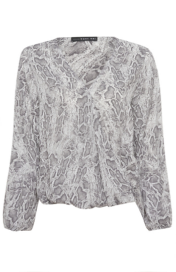 Surplice Long Sleeve Top Slide 1