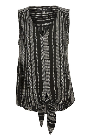 Sleeveless Striped Top Slide 1