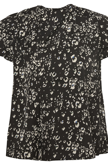 Back Tie Printed Top Slide 1