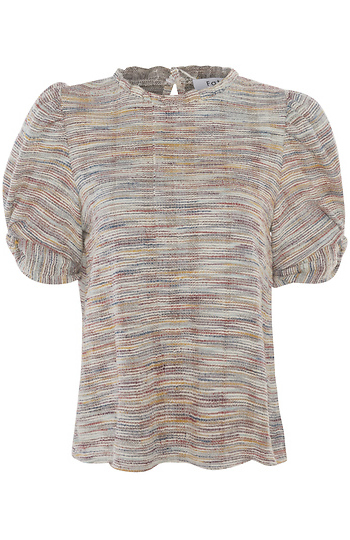 Knit Puff Sleeve Top Slide 1