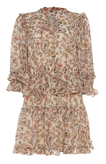 Floral Paisley Ruffle Dress Slide 1
