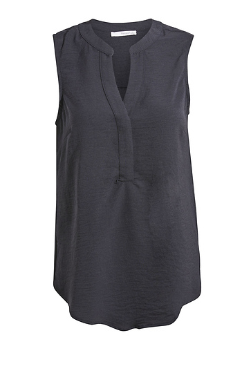 Split Neck Sleeveless Top Slide 1