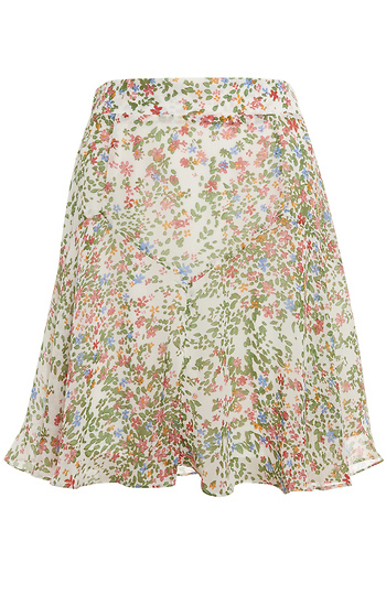 Floral Printed Skirt Slide 1