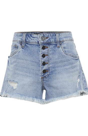 KUT from the Kloth High Rise Shorts with Exposed Button Fly Slide 1