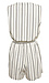 Striped Tie Front Romper Thumb 2