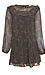 Long Sleeve Printed Chiffon Dress Thumb 1