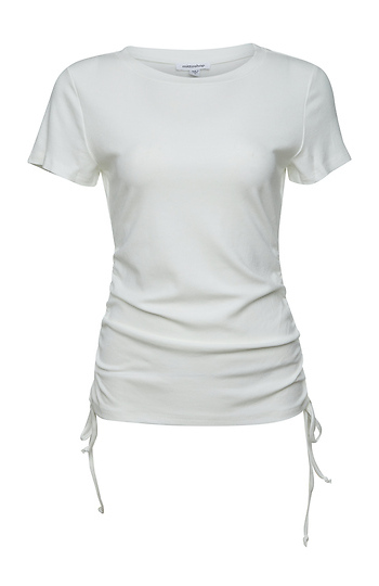 Ruched Side Short Sleeve Top Slide 1