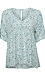 Printed Short Sleeve Babydoll Top Thumb 1
