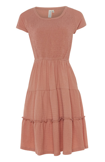Smocked Tiered Dress Slide 1