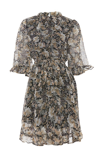 Ruffle Chiffon Mini Dress Slide 1