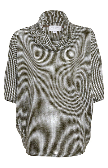 Cowl Neck Dolman Sleeve Top Slide 1