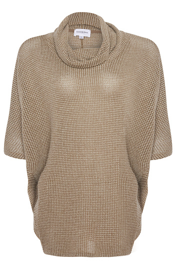 Cowl Neck Dolman Sleeve Top Slide 1
