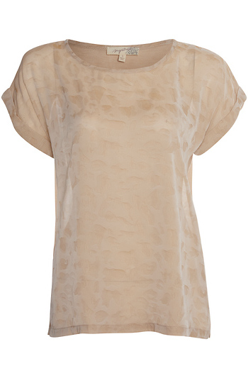 Cheetah Printed Short Sleeve Top Slide 1