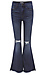 Sneak Peek High Rise Flare with Knee Distress Thumb 1