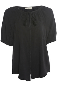 Neck Tie Short Sleeve Top Slide 1