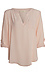 Split Neck Rolled Sleeve Blouse Thumb 1