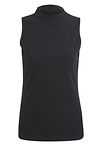 Ribbed Mock Neck Sleeveless Top