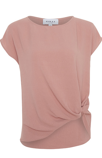 Side Knot Short Sleeve Top Slide 1