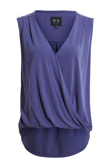 Sleeveless Surplice Top Slide 1