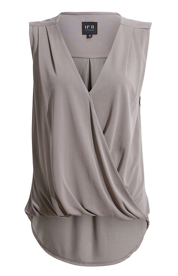Sleeveless Surplice Top Slide 1