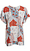 Printed Ruffle Short Sleeve Top Thumb 1