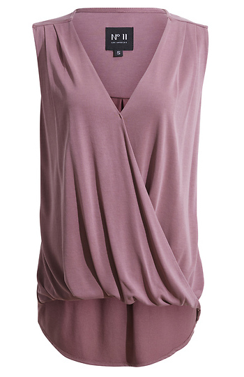 Sleeveless Surplice Top Slide 1
