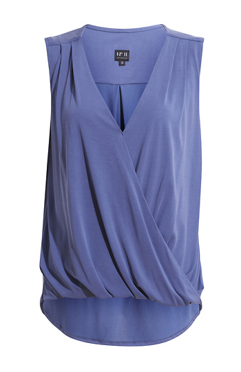 Sleeveless Surplice Top Slide 1