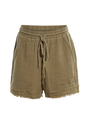 Washed Cotton Gauze Shorts Slide 1