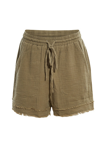 Washed Cotton Gauze Shorts Slide 1