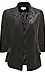 Ruched Sleeve Velvet Blazer Thumb 1