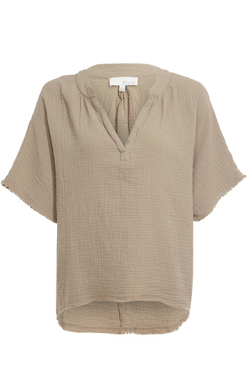 V-Neck Short Sleeve Top Slide 1