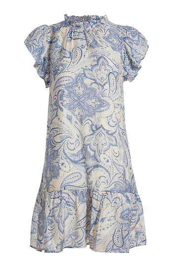 Paisley Print Mini Dress Slide 1