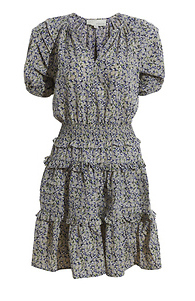 Short Sleeve Printed Tiered Dress Slide 1