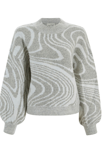 Swirl Pattern Sweater Slide 1