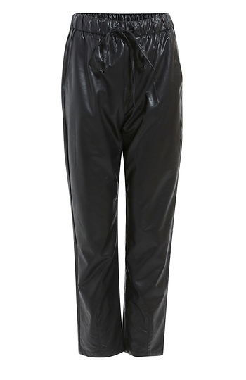Faux Leather Cropped Pants Slide 1