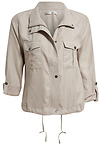 Peach Skin Crop Utility Jacket