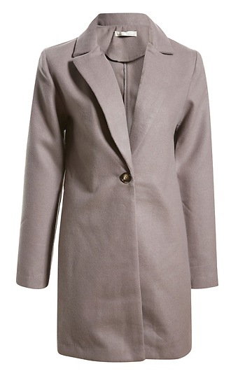 Single Button Front Coat Slide 1